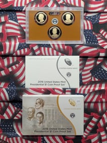 2016-S US Mint Presidential Dollar Coin Proof Set, Books for $14 to $16