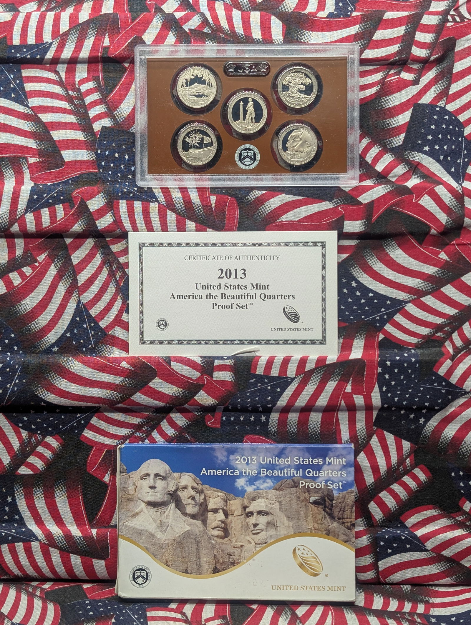 2013-S U.S. Mint America The Beautiful Quarters Proof Set In OGP With COA (1 of 3)