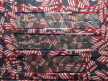 2001 P&D & 2002 P&D Uncirculated Mint Sets, No Envelopes - 40 Coins Total