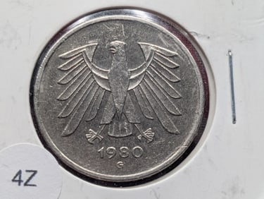 1980-G Germany 5 Mark coin C/N