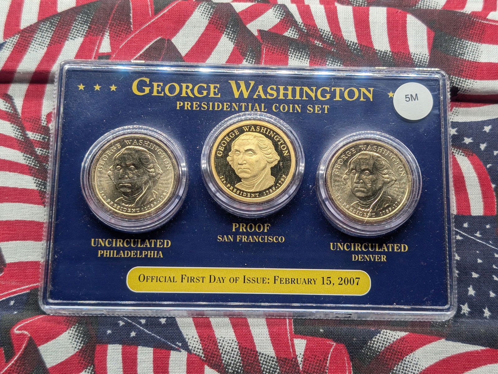 2007 P,D, & S George Washington Presidential Dollar Three Coin Set (1 of 2)