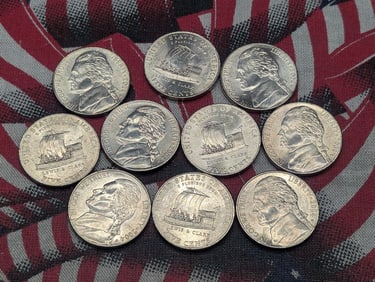 (10) 2004-P Jefferson Nickels, Lewis & Clark