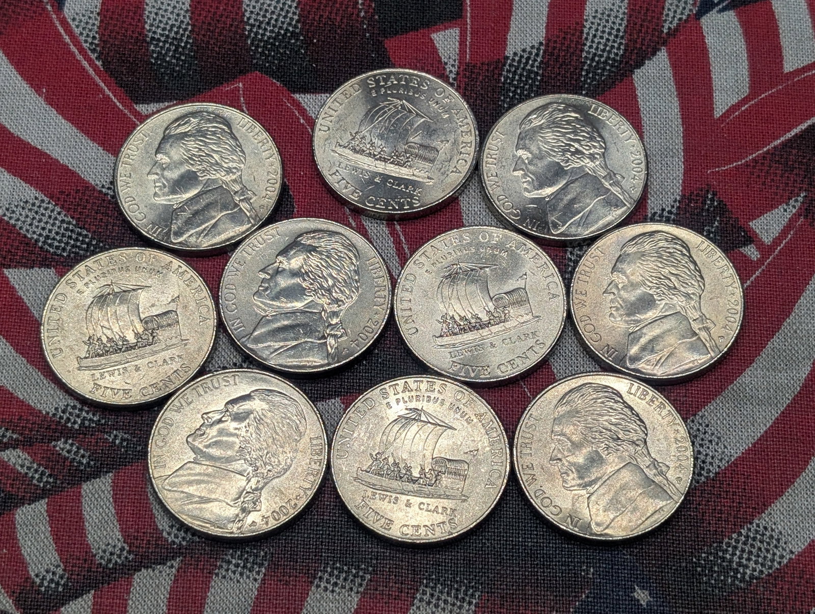 (10) 2004-P Jefferson Nickels, Lewis & Clark: (10) 2004-P Jefferson Nickels, Lewis & Clark