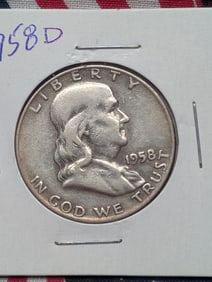 1958-D Franklin Half Dollar, 90% Silver