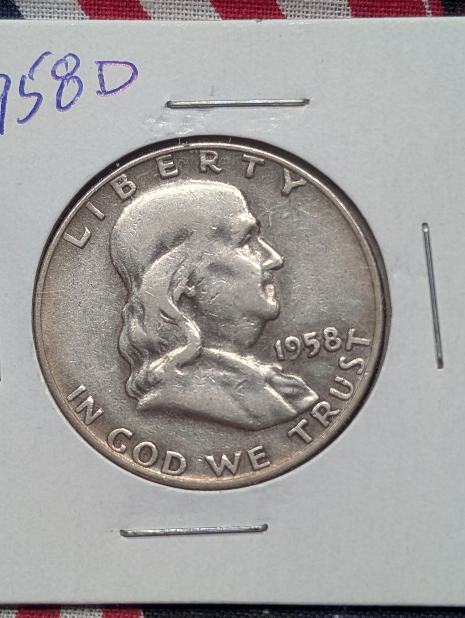 1958-D Franklin Half Dollar, 90% Silver (1 of 3)