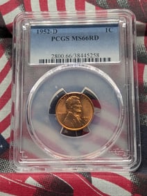 1952-D Lincoln Wheat Cent MS66 RD By PCGS