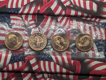 (4) 2010 Presidential Spouse Bronze Medal Set