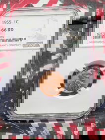 1955 Lincoln Wheat Cent MS66 RD By NGC