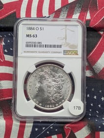 1884 O Morgan Dollar NGC MS 63 6595550, 90% Silver