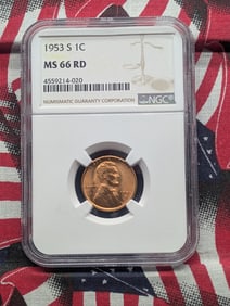 1953-S Lincoln Wheat Cent MS66 RD By NGC