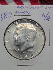 1968-D Kennedy Half Dollar, 40% Silver