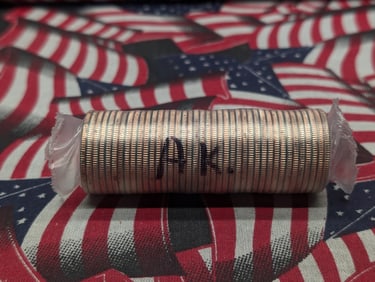 2008-P Alaska State Quarter Ten Dollar Roll - Uncirculated in OGW, Shrink Wrapped for Banks