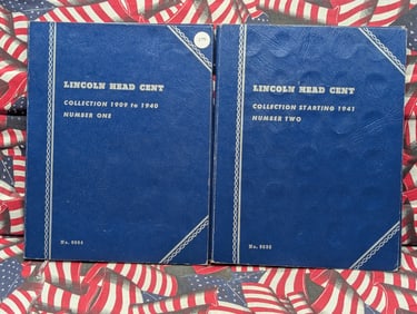 1909-1969 Lincoln Head Wheat/Memorial Cents 149-Coin Starter Set In Whitman Punch-In Folder.