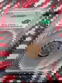 1942-D Lincoln Wheat Cent MS66 RD By CAC