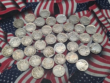40 Mixed Date Buffalo Nickels.