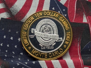 Monte Carlo Casino Millenium Series $10 Token with .999 Fine Silver Center