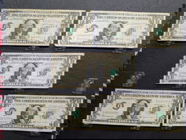 (5) 1963-B Joseph Barr Federal Reserve Notes