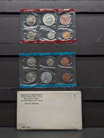 1969-P&D US UNC Set Contains a 40% Silver Kennedy Half Dollar