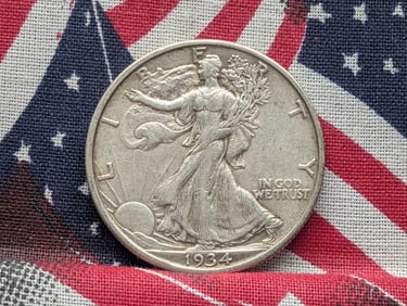 1934-S Walking Liberty Half Dollar.90% Silver