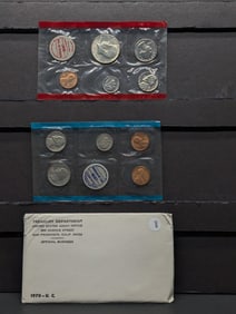 1970-P&D US UNC Set Key Date Set, Contains a 40% Silver Kennedy Half Dollar