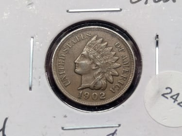 1902 "Full Liberty", 4 Diamonds Indian Head Cent, Better Grade!