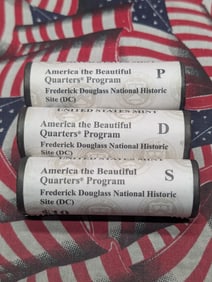2017 P, D, S America the Beautiful Quarter Ten Dollar Rolls Frederick Douglass National Historic