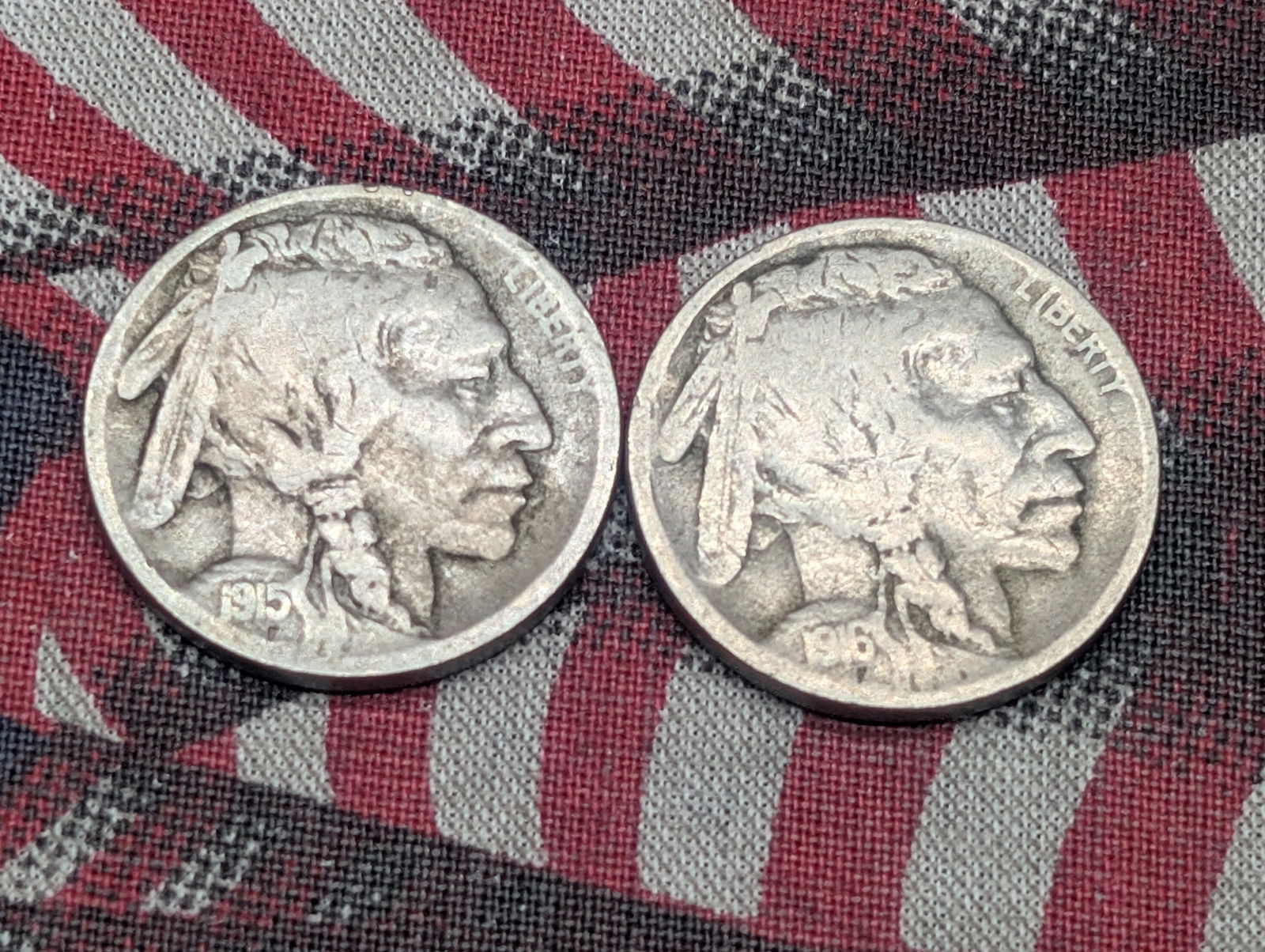1915-S 1916-S Semi-Key Date Buffalo Nickels. (1 of 2)
