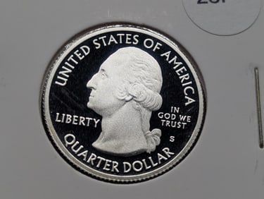 2010-S 90% Silver Proof America the Beautiful Quarter, Yellowstone, Wyoming (WY)