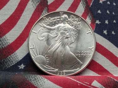 1986 American Silver Eagle, 1 oz. Fine Silver, Unc. Key Date, First Year!