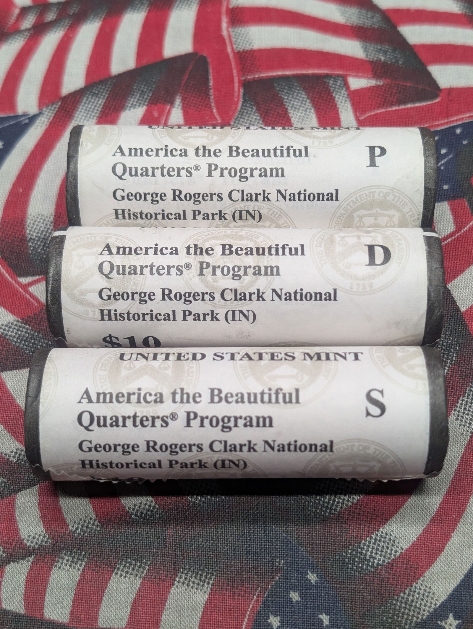 2017 P, D, S America the Beautiful Quarter Ten Dollar Rolls George Rogers Clark National Historical: 2017 P, D, S America the Beautiful Quarter Ten Dollar Rolls George Rogers Clark National Historical Park