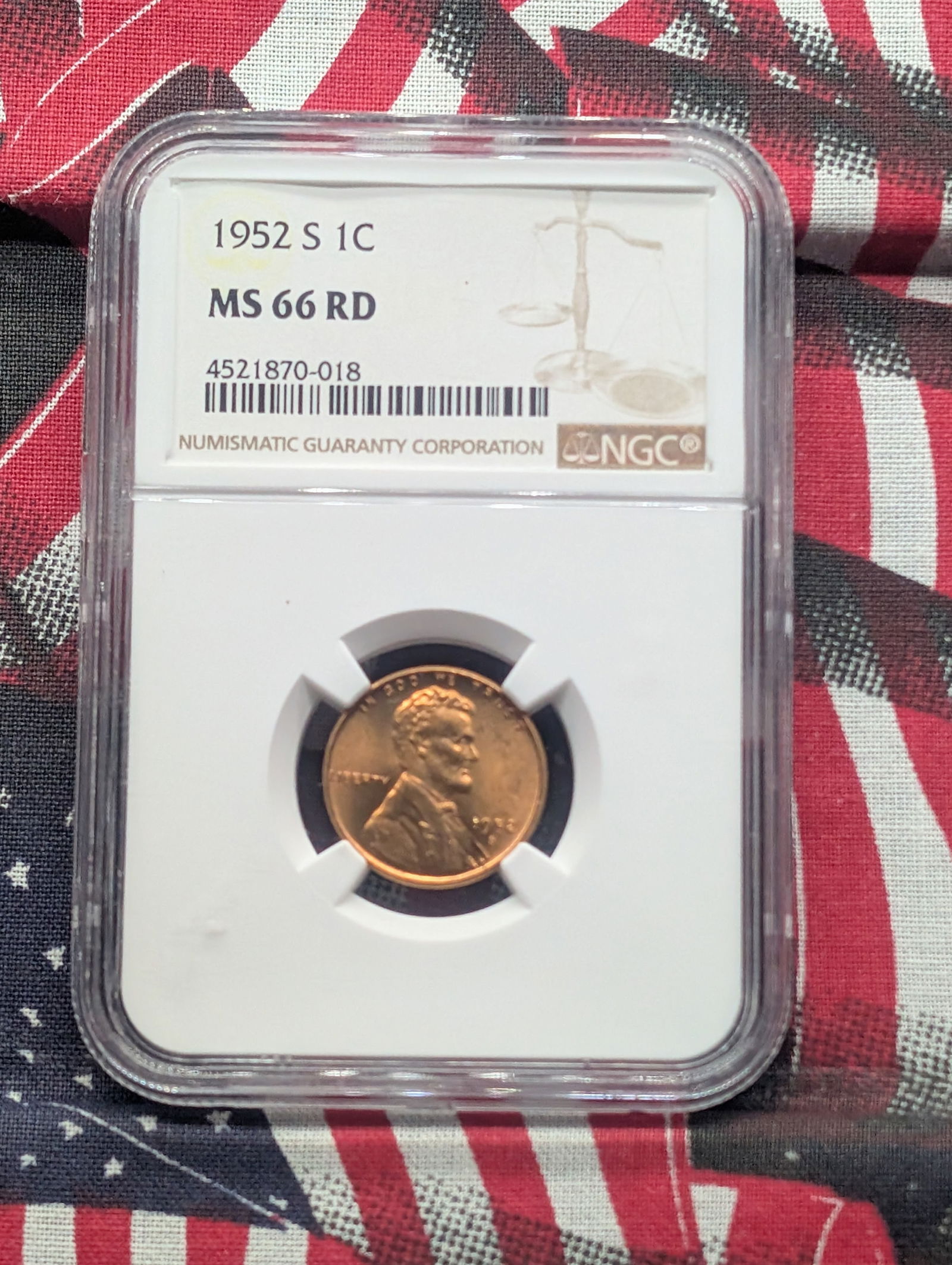 1952-S Lincoln Wheat Cent MS66 RD By NGC (1 of 4)
