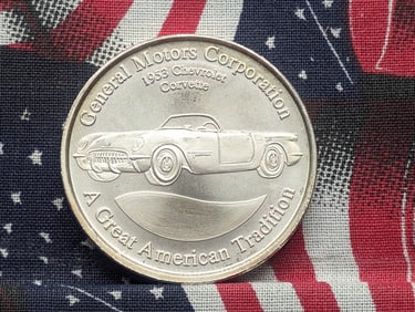 GM Proud - 1 Troy Ounce .999 Fine Silver Round Featuring 1953 Corvette