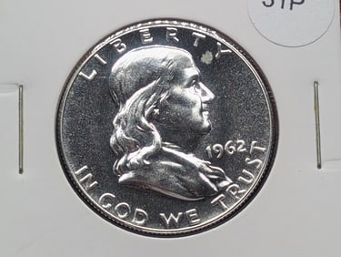 1962 Proof Franklin Half Dollar, 90% Silver