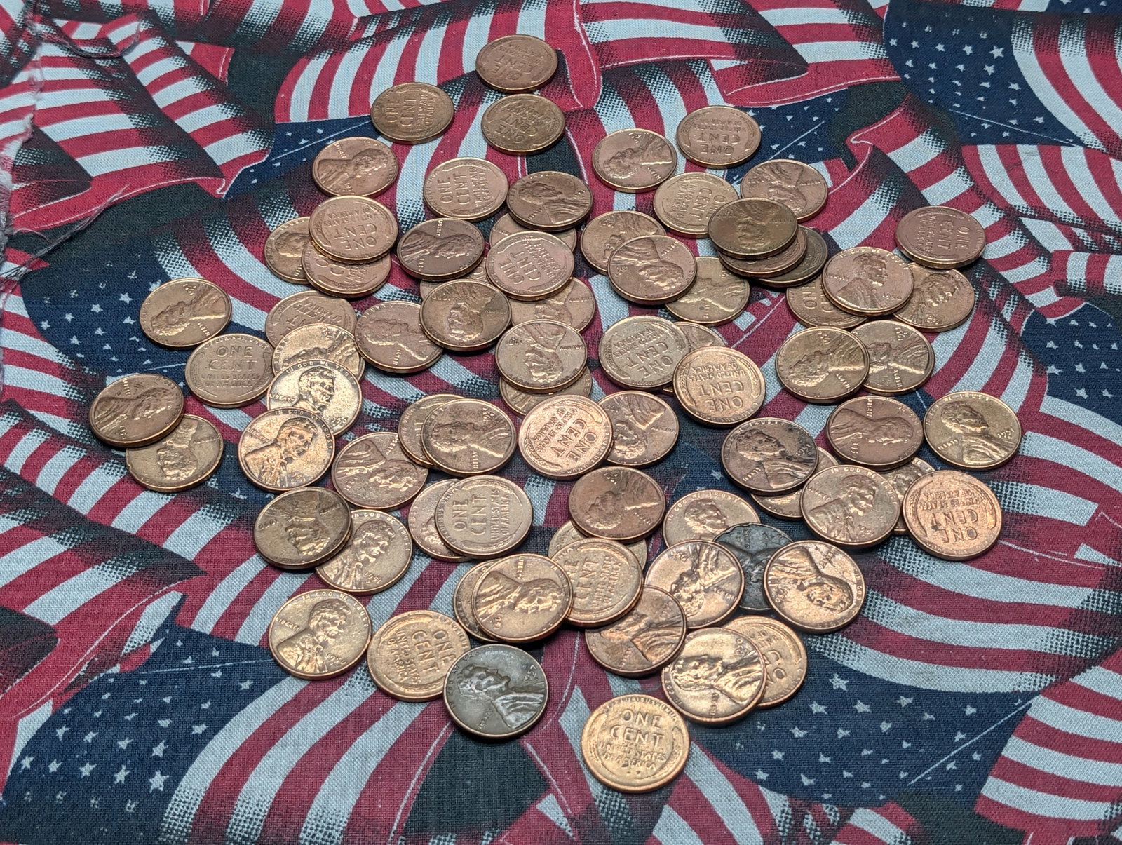 70+, 1/2 Pound, 1950's, Lincoln Wheat Cents.: 70+, 1/2 Pound, 1950's, Lincoln Wheat Cents.
