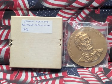 3 Inch Bronze Medallion Of John Wayne