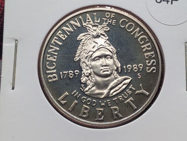 1989-S Bicentennial of the Congress Commemorative Clad Half Dollar