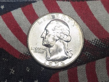 1956 Silver Washington Quarter, 90% Silver