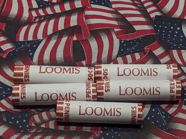 Five Rolls of 2025 BU Lincoln Shield Cents - 250 Coins Total