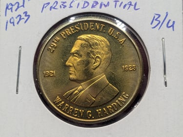 1921-1923 Warren Harding Presidential Medallion, BU