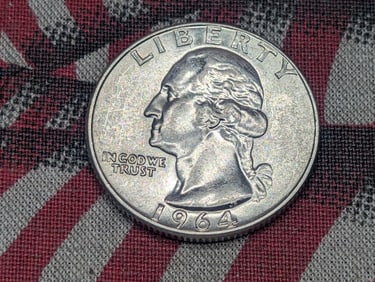 1964-D, UNC, 90% Silver, Washington Quarter, 61 Years Old!