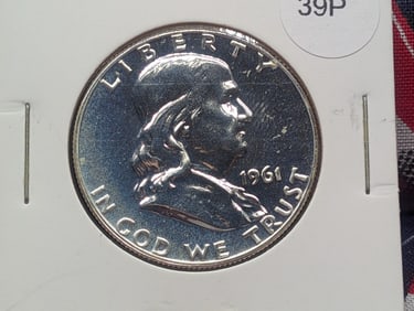1961 Proof Franklin Half Dollar, 90% Silver