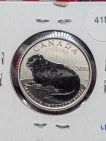 2019 Canada "Marmot" 50 Cent Coin, Reverse Proof