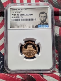 2009-S Bronze Presidency Bicentennial Lincoln Cent PF69 UC By NGC