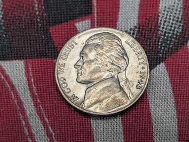 1943-P Jefferson Nickel 35% Silver Jefferson Nickel, Better Grade, WWII Issue!