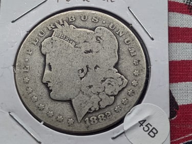 1882 CC Morgan Dollar, Key Date 90% Silver
