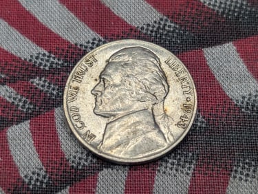 1943-P Jefferson Nickel 35% Silver Jefferson Nickel, Better Grade, WWII Issue!