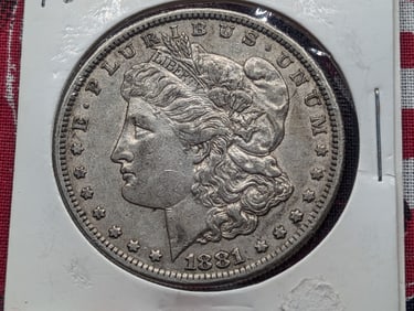 1881 S Morgan Dollar, 90% Silver
