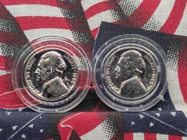 1943-P & 1944-P 35% "Silver" Jefferson Nickels