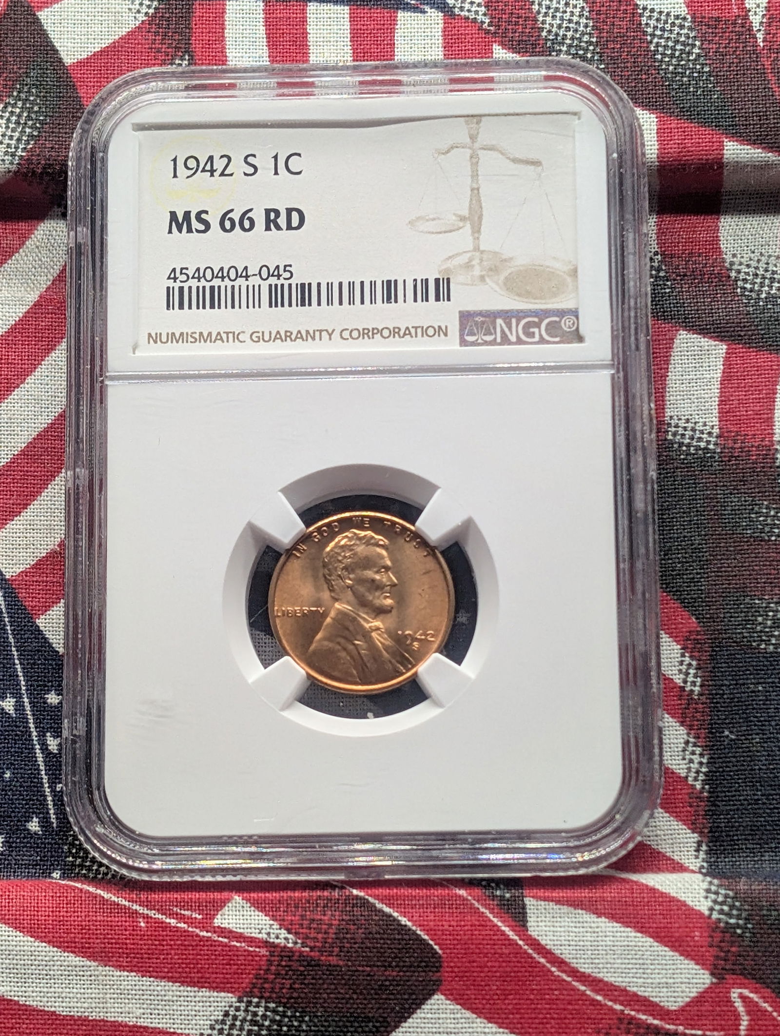 1942-S Lincoln Wheat Cent MS66 RD By NGC (1 of 4)