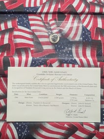 1996-W Roosevelt Dime, 90% Silver, Rare West Point Dime! With COA